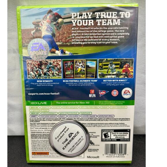Rare Sealed EA Sports NCAA Football 14, Xbox 360, EA Experience Not For Resale - Picture 2 of 6